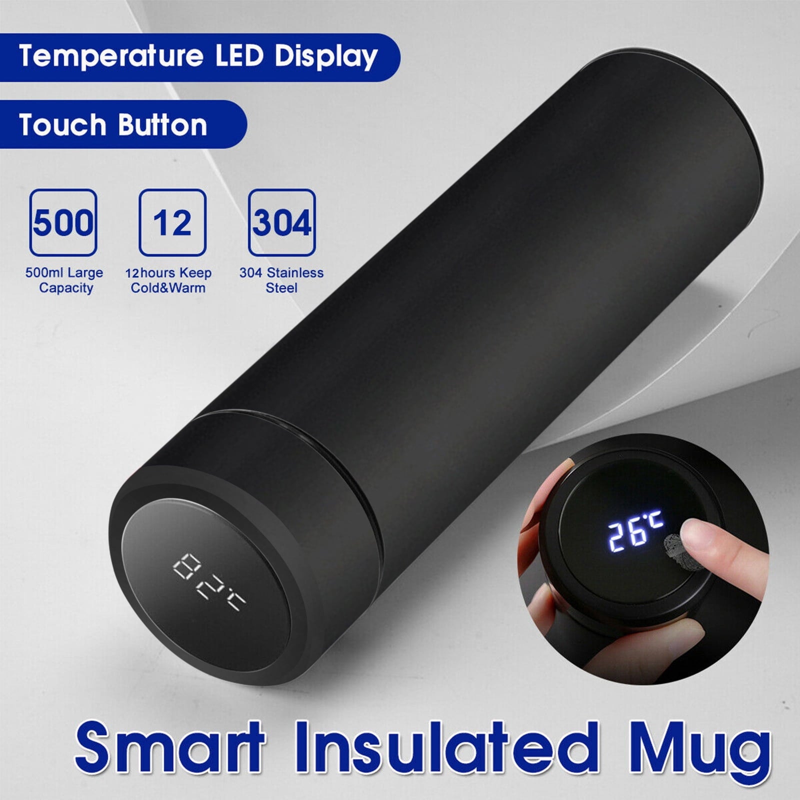 Termo inteligente con pantalla LED de temperatura